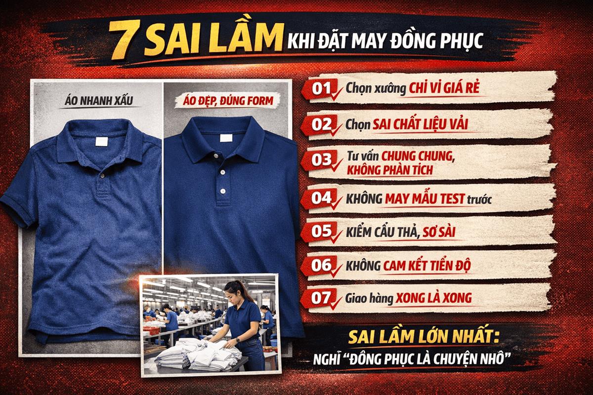 7 sai lầm khi đặt may đồng phục khiến doanh nghiệp phải may lại